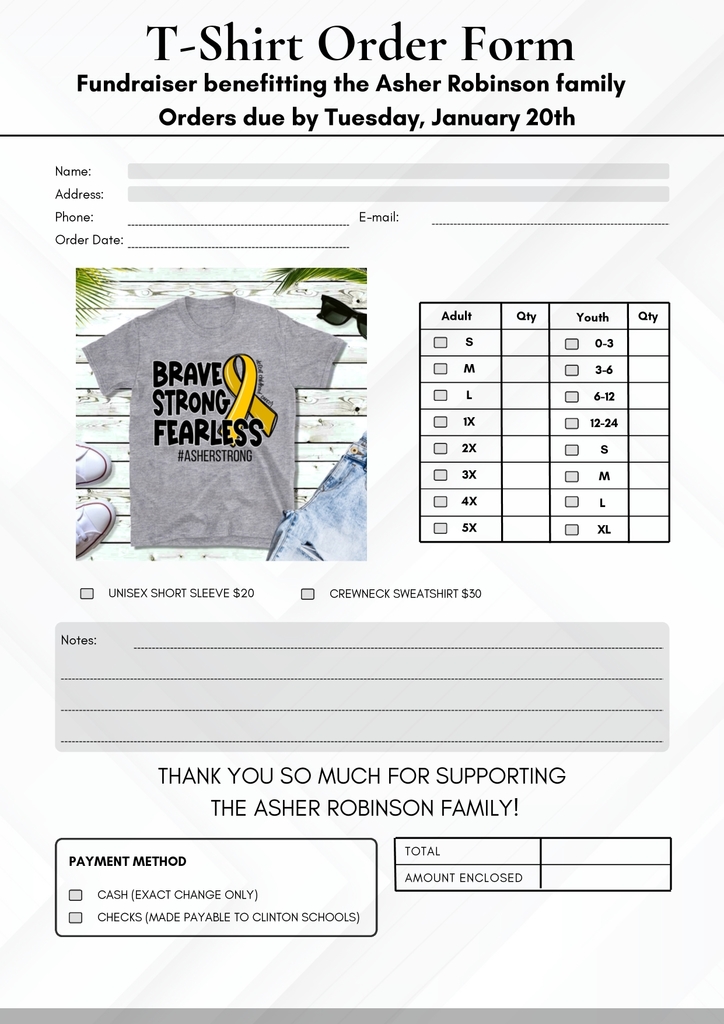 T-Shirt Order form Graphic