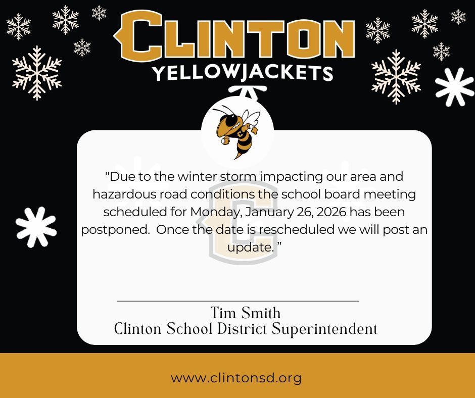 School board meeting has been postponed