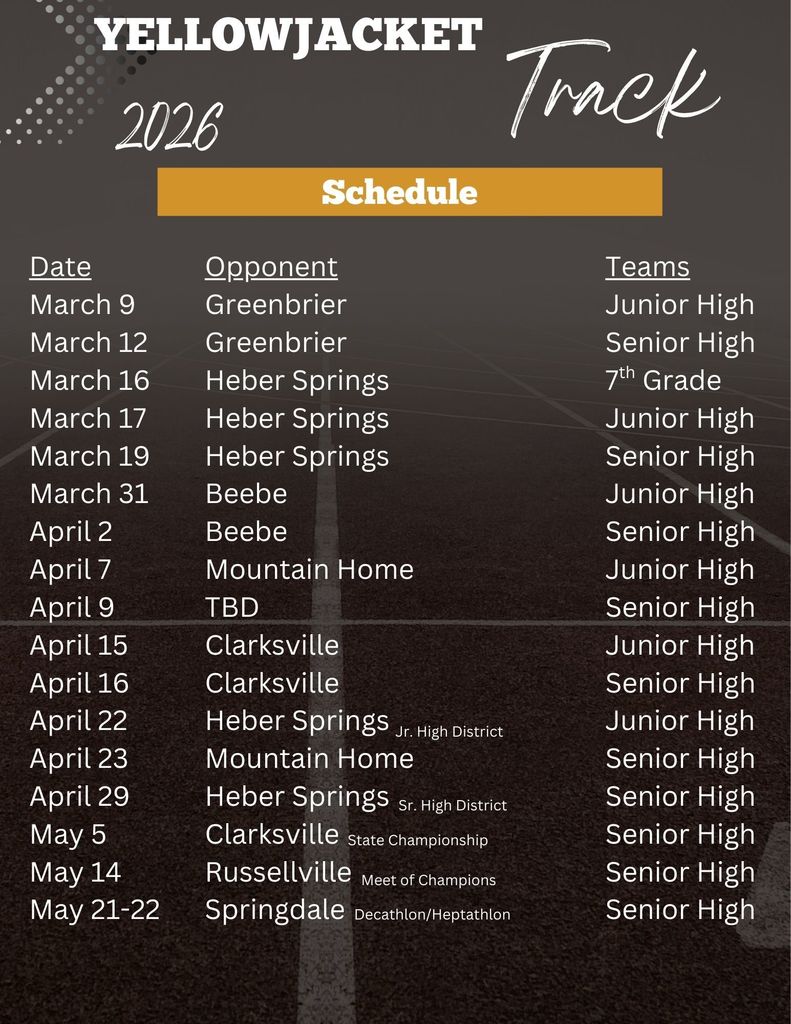 track schedule