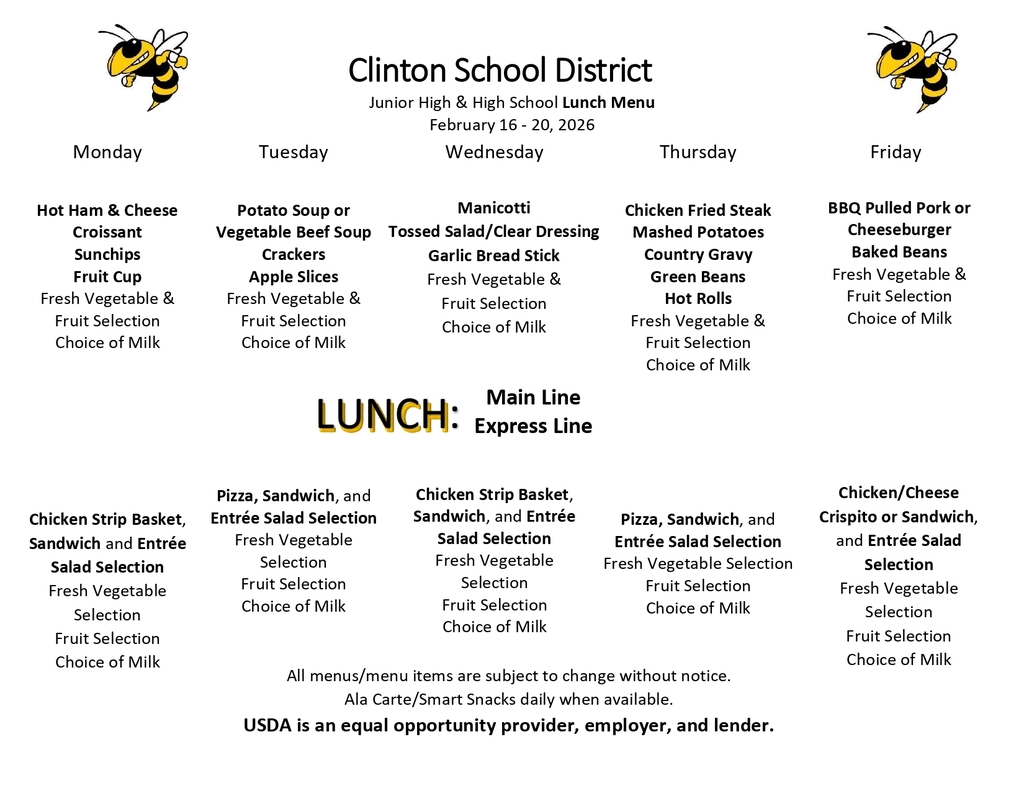 lunch menu