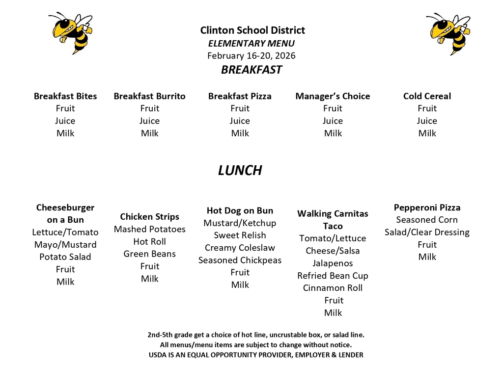 lunch menu