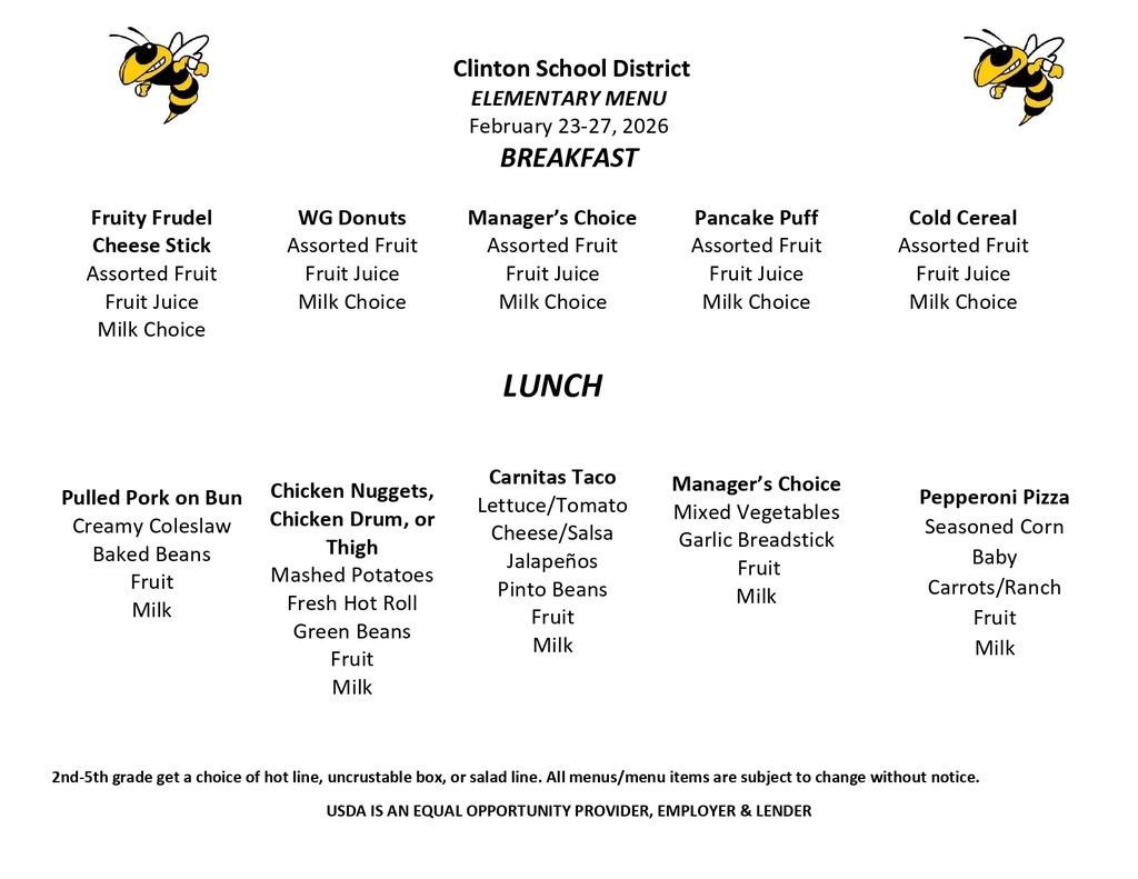 lunch menu