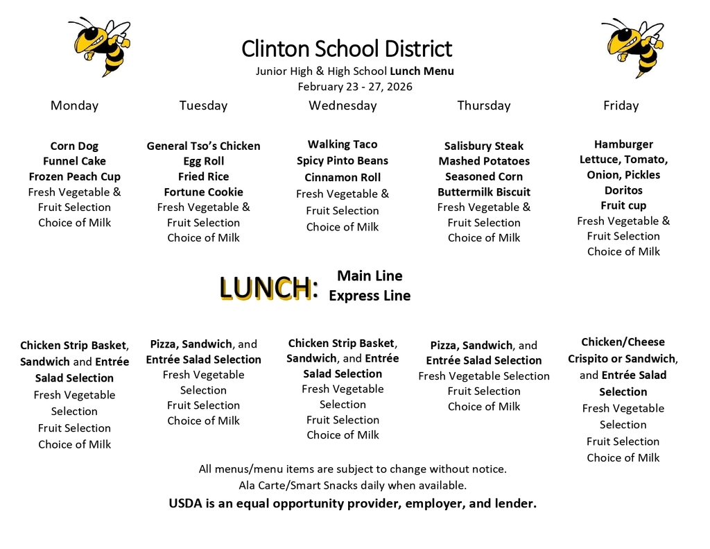 lunch menu