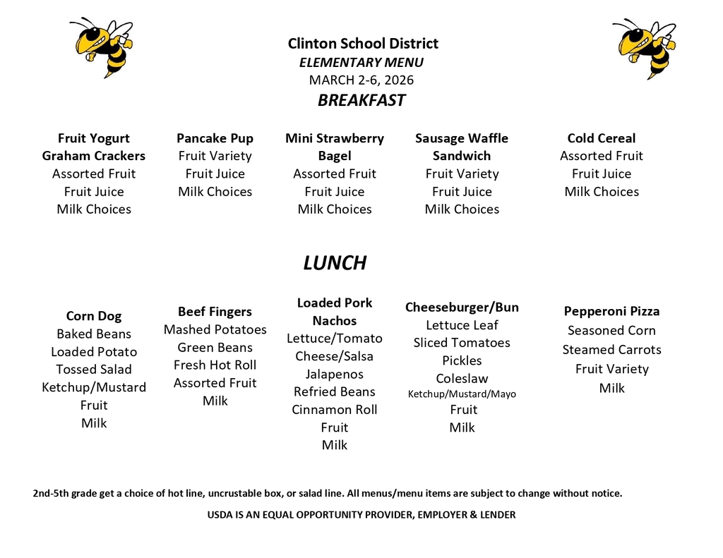 lunch menu