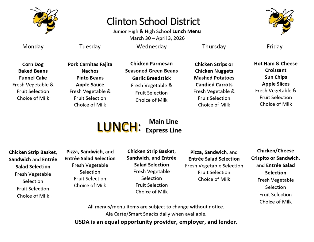 lunch menu