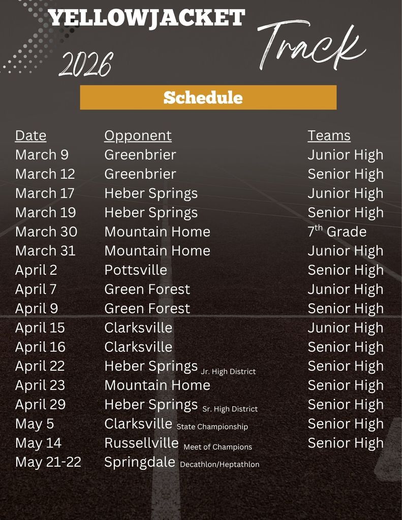track schedule