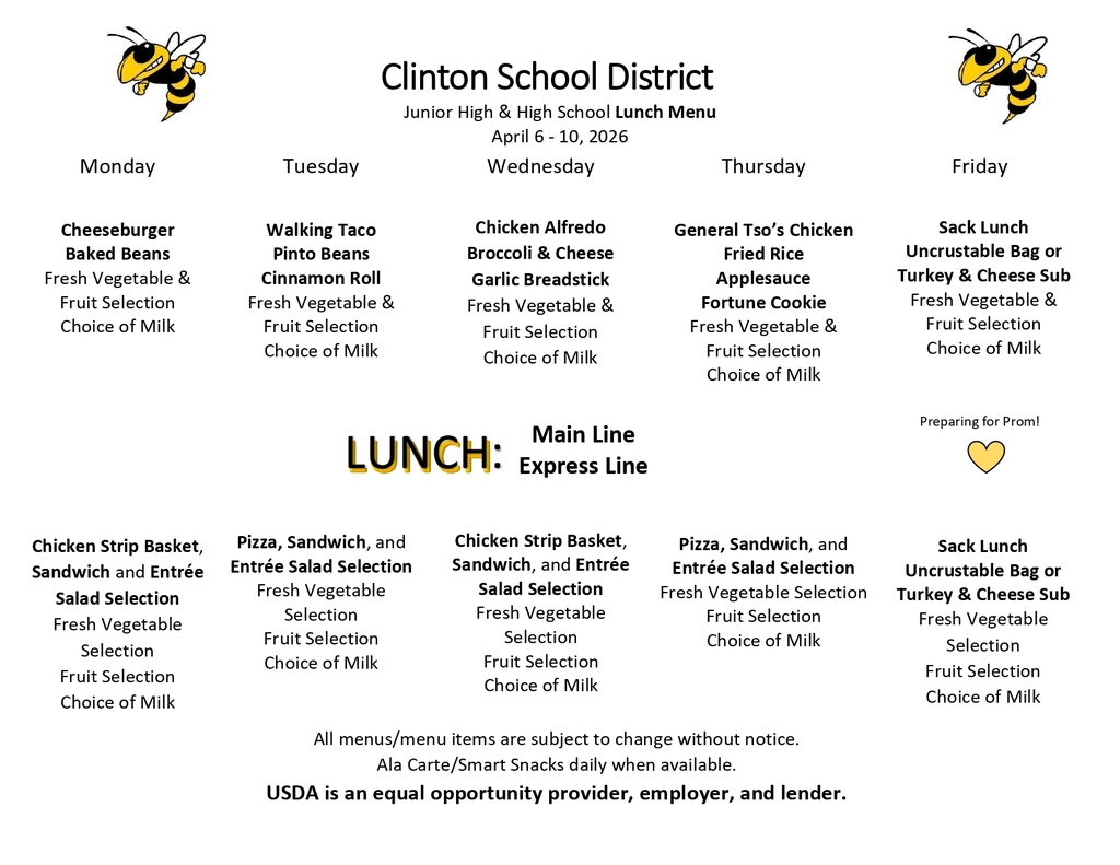 lunch menu