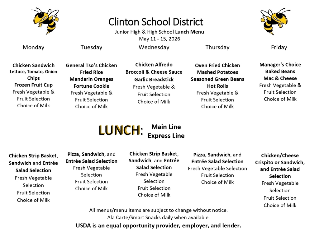 lunch menu