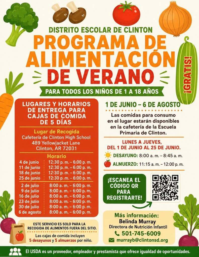 summer feeding program flyer with food on it