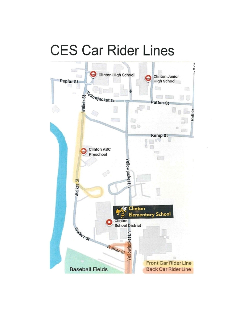 map of car rider line