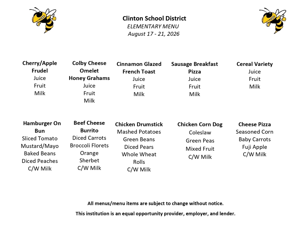 lunch menu