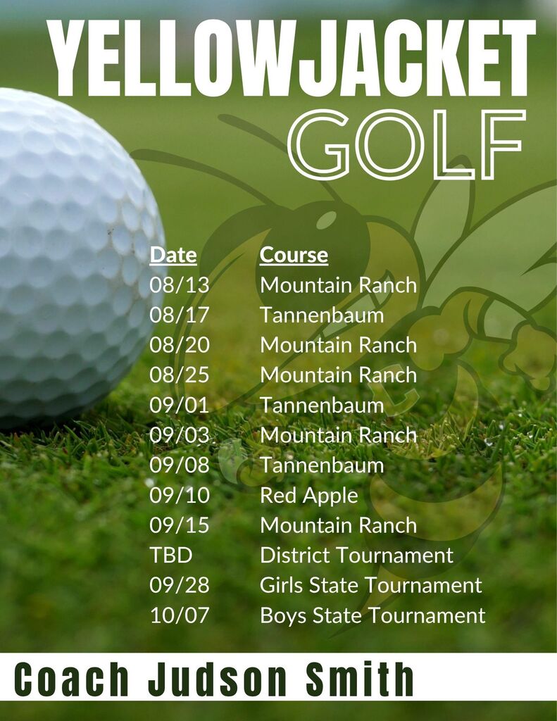 golf schedule