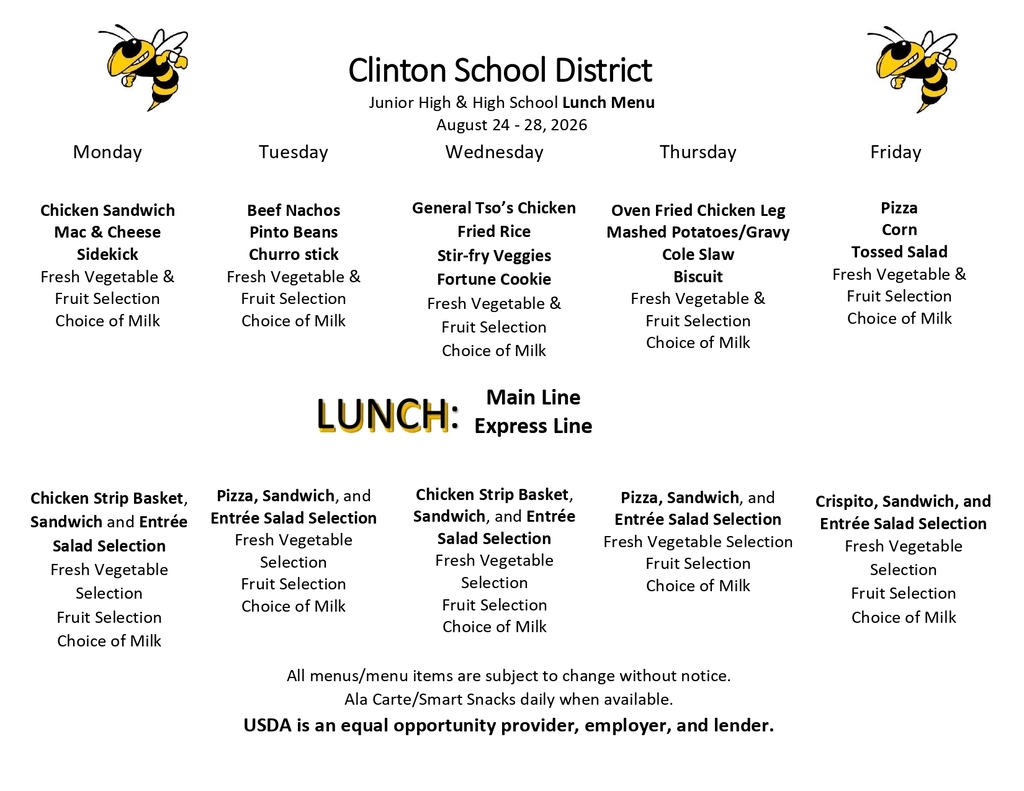 lunch menu