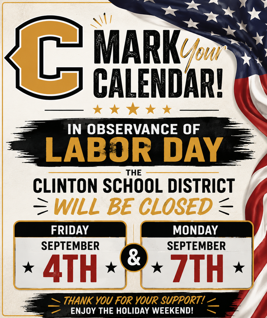 labor day graphic with an american flag and C
