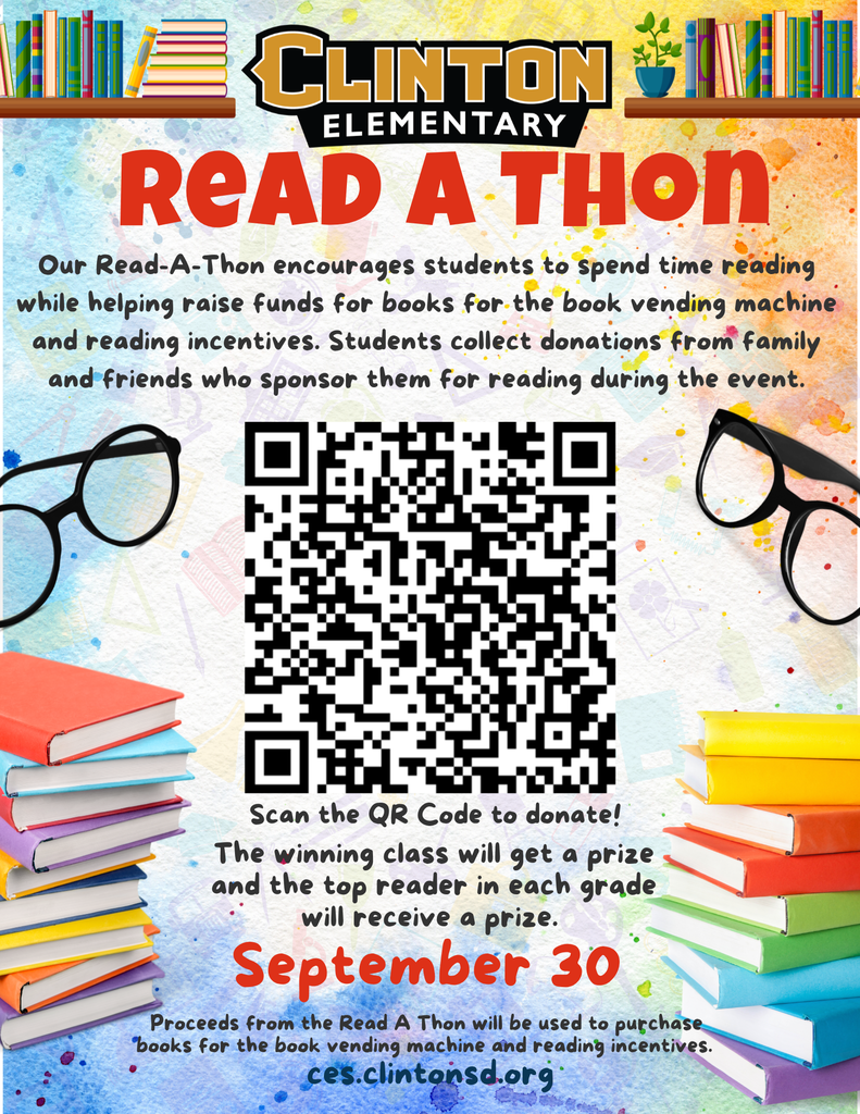read a thon flyer with books on it