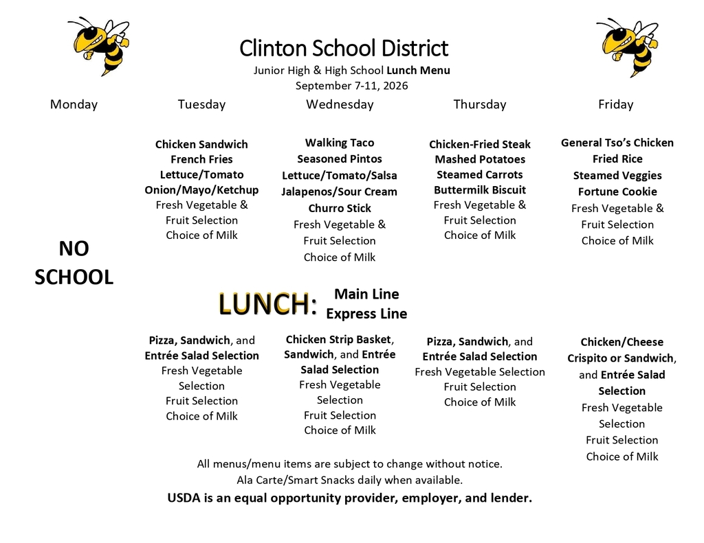 lunch menu