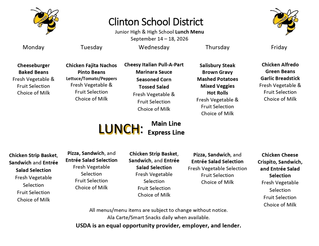 lunch menu