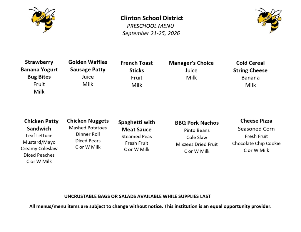 lunch menu