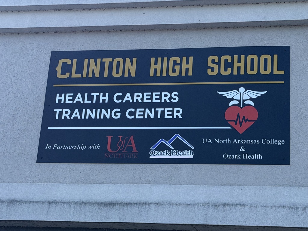 building and a sign