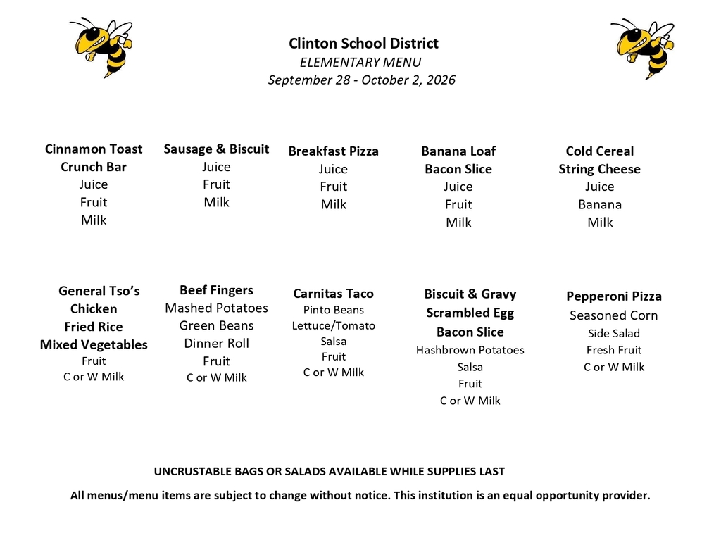 lunch menu