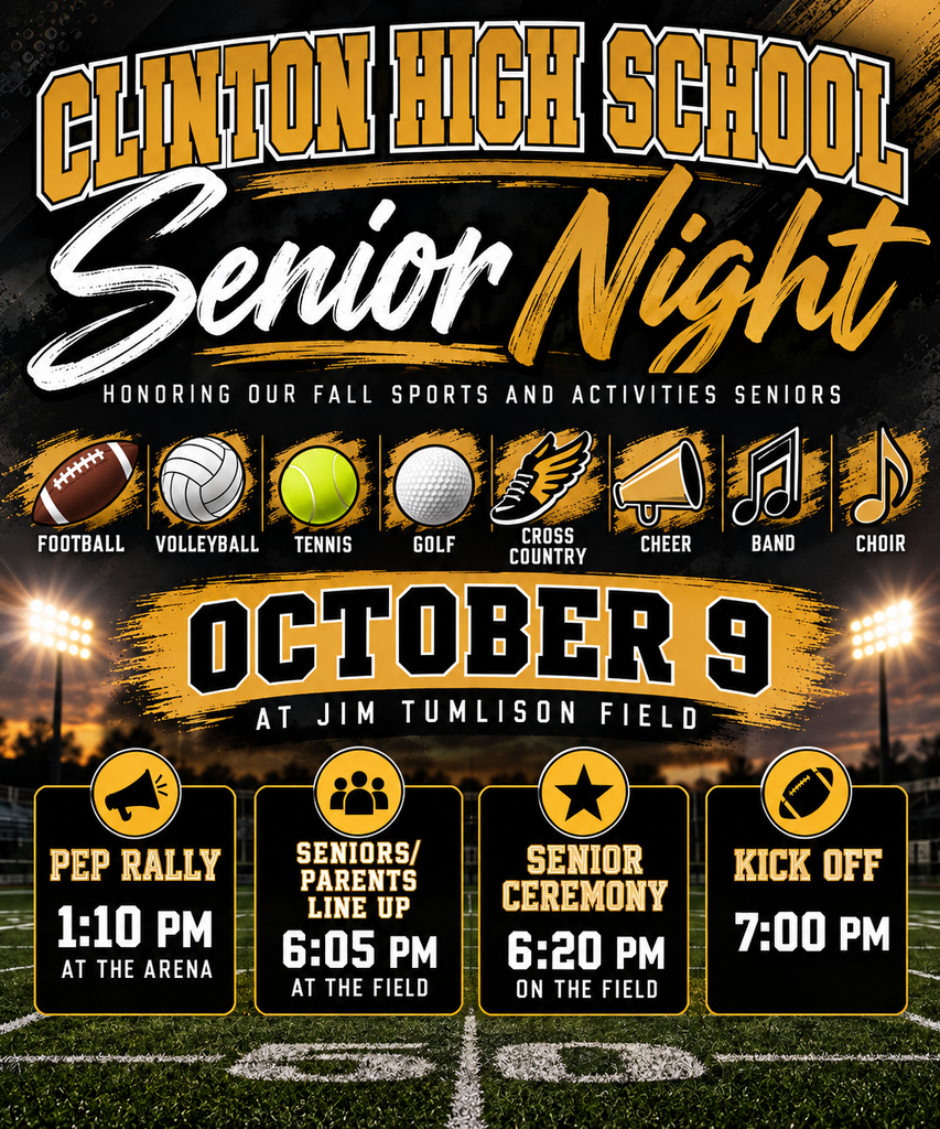senior night graphic with a football field background