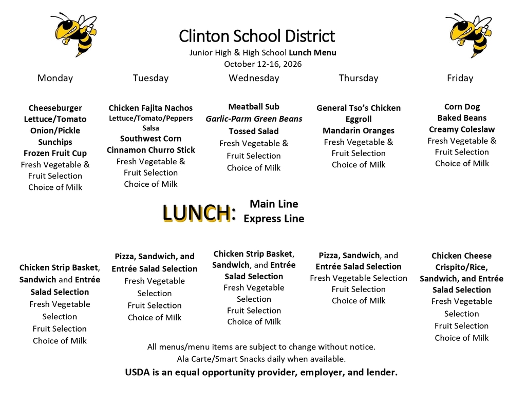 lunch menu