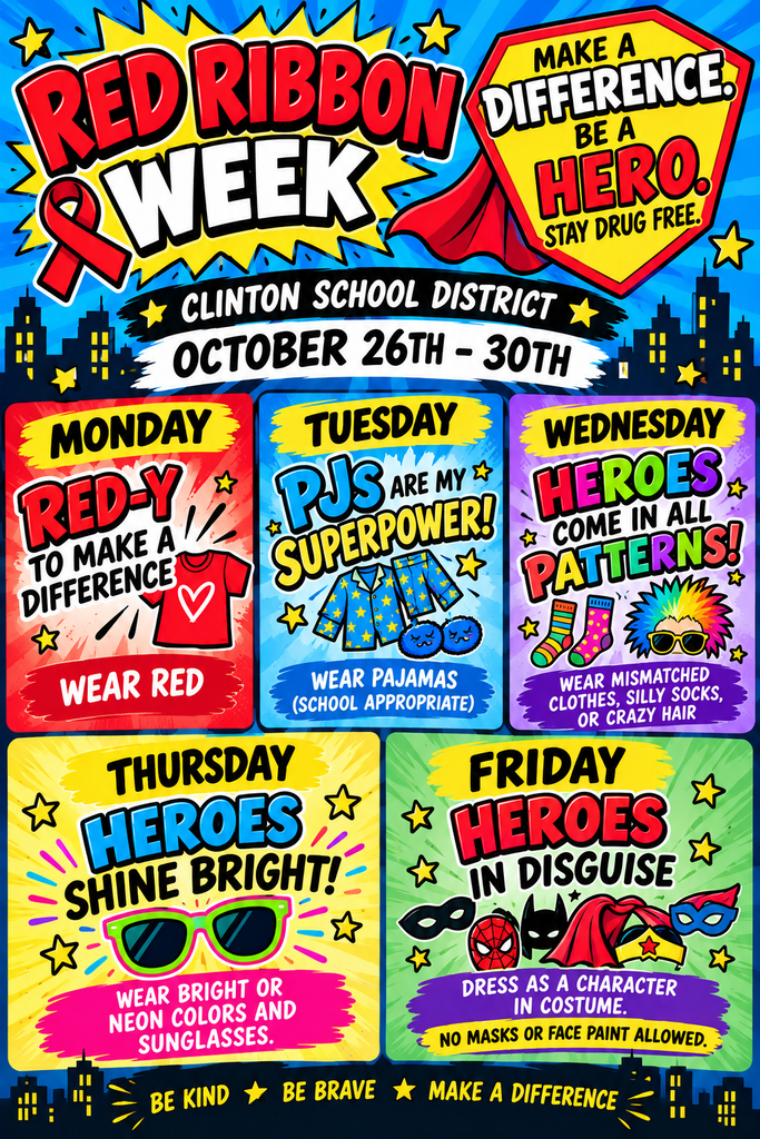 red ribbon week super hero theme 