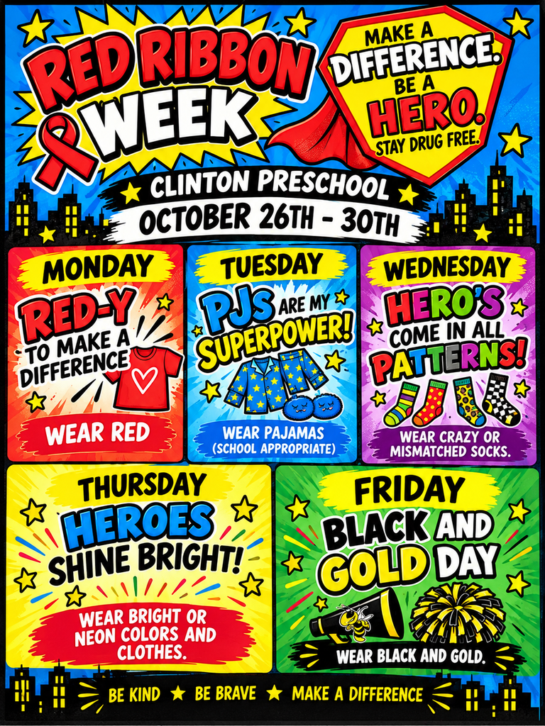 red ribbon week super hero theme 