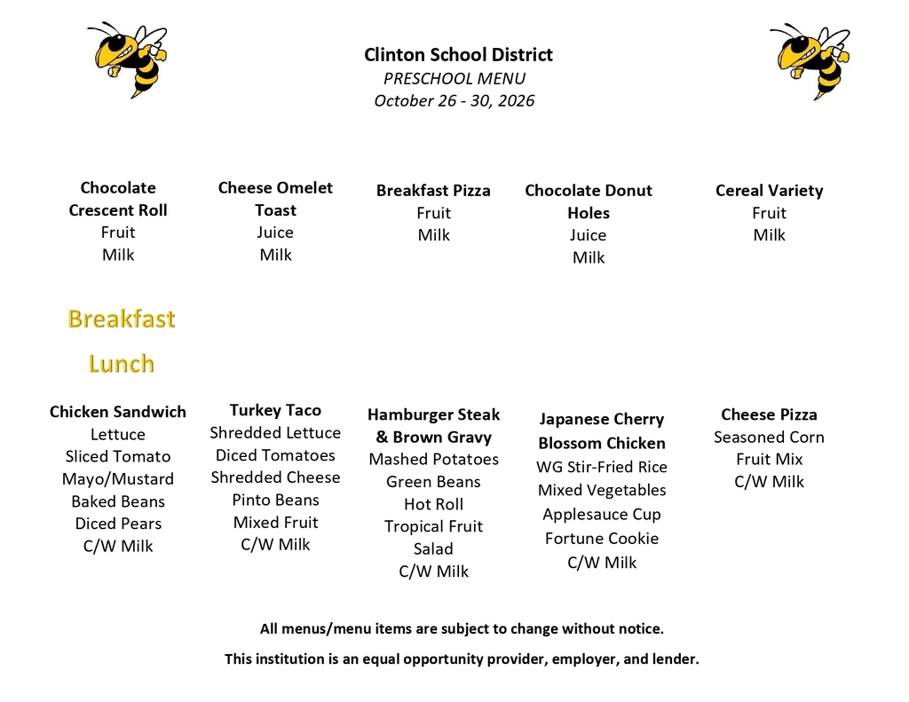 lunch menu