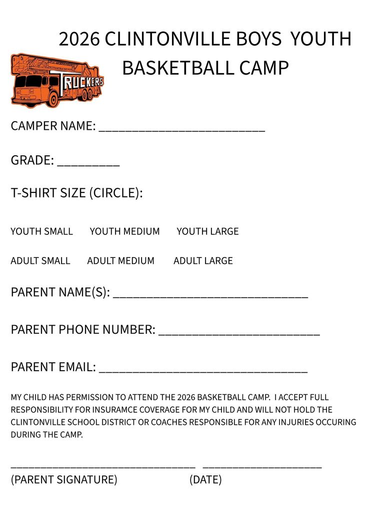 Boys Youth Basketball Camp