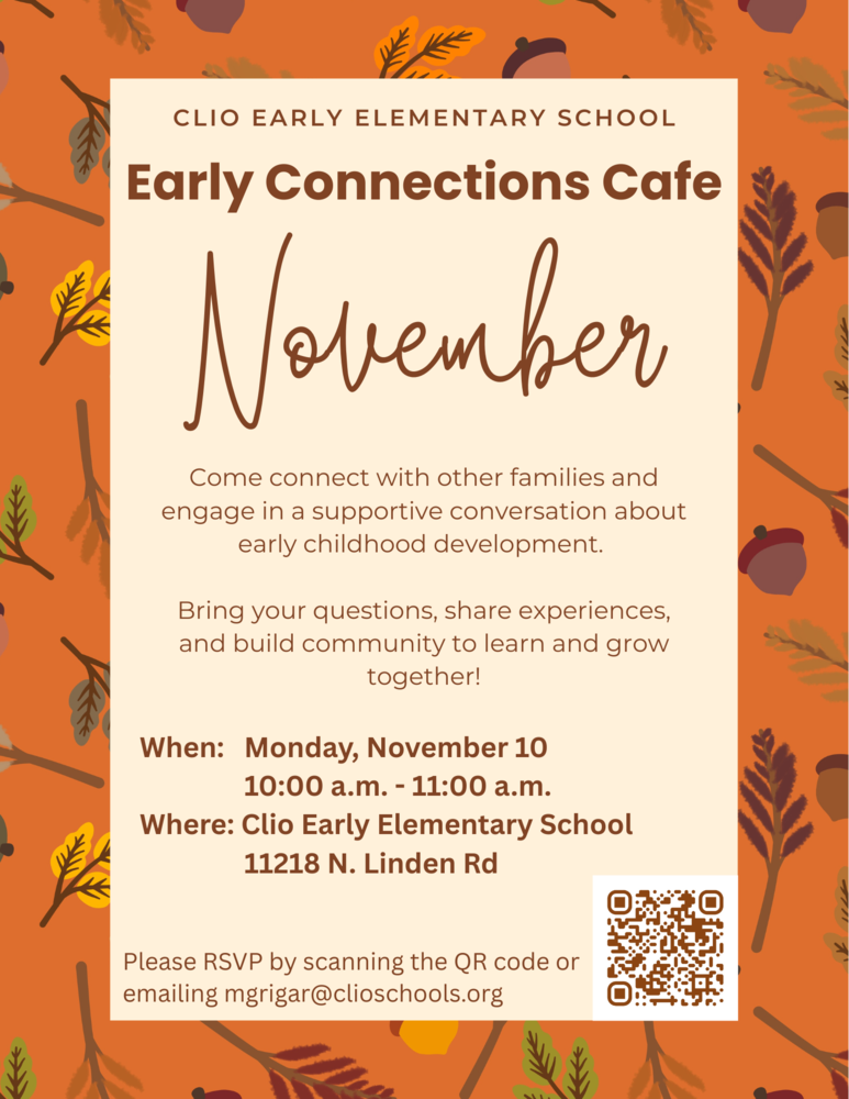 Clio Early Elementary School Early Connections Cafe