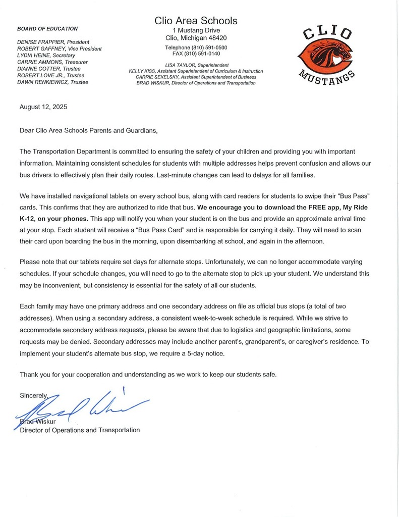 Update from Brad Wiskur
