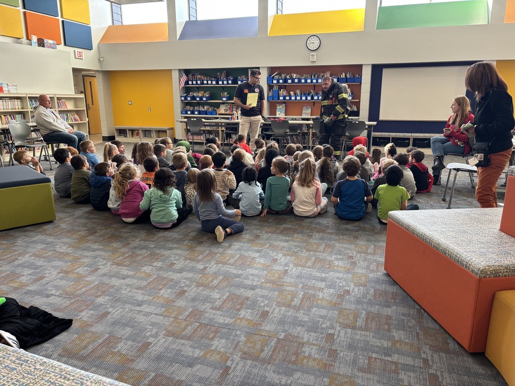 Fire Department visiting CES Students
