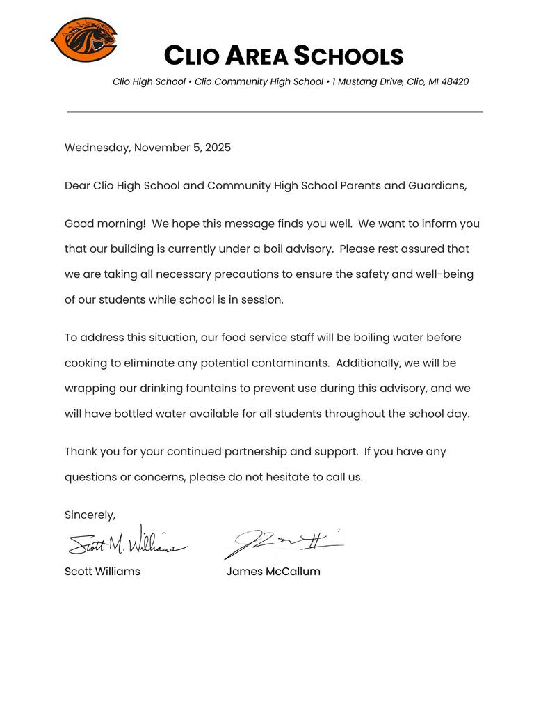 Boil Water Advisory - 11/5/25