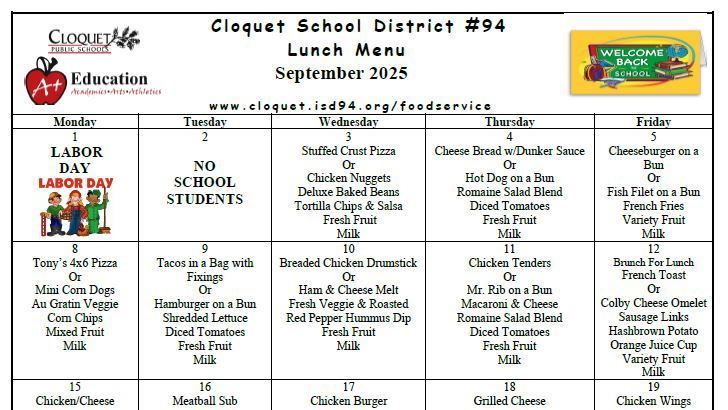 Lunch Menu