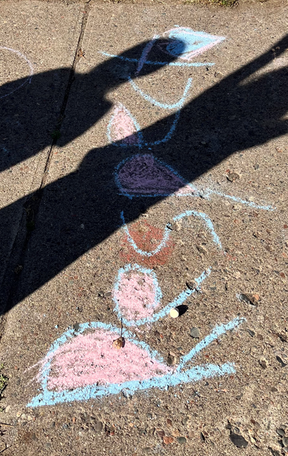 "respect" sidewalk chalk