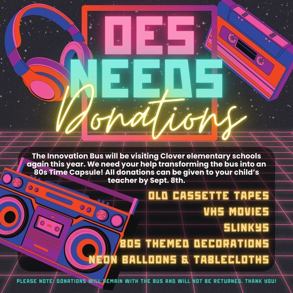 4th Grade Donations Needed!