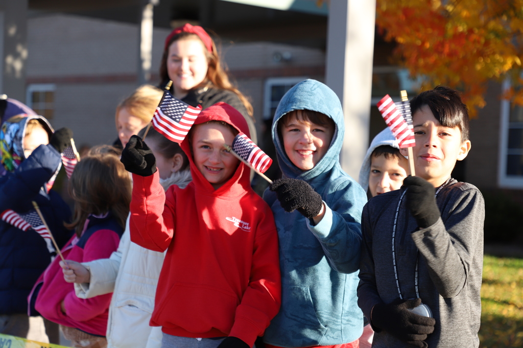 Students with flags