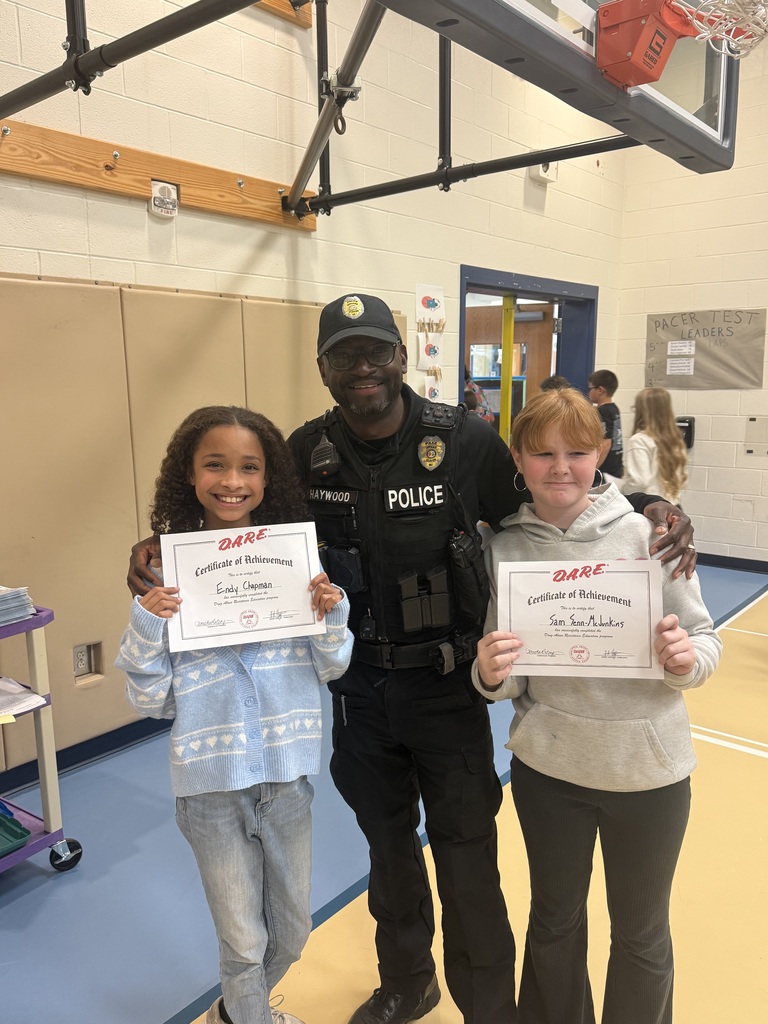 Students with officer