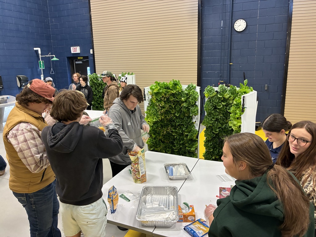 preparing salad kits