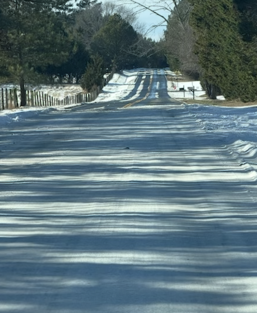 snow-covered road
