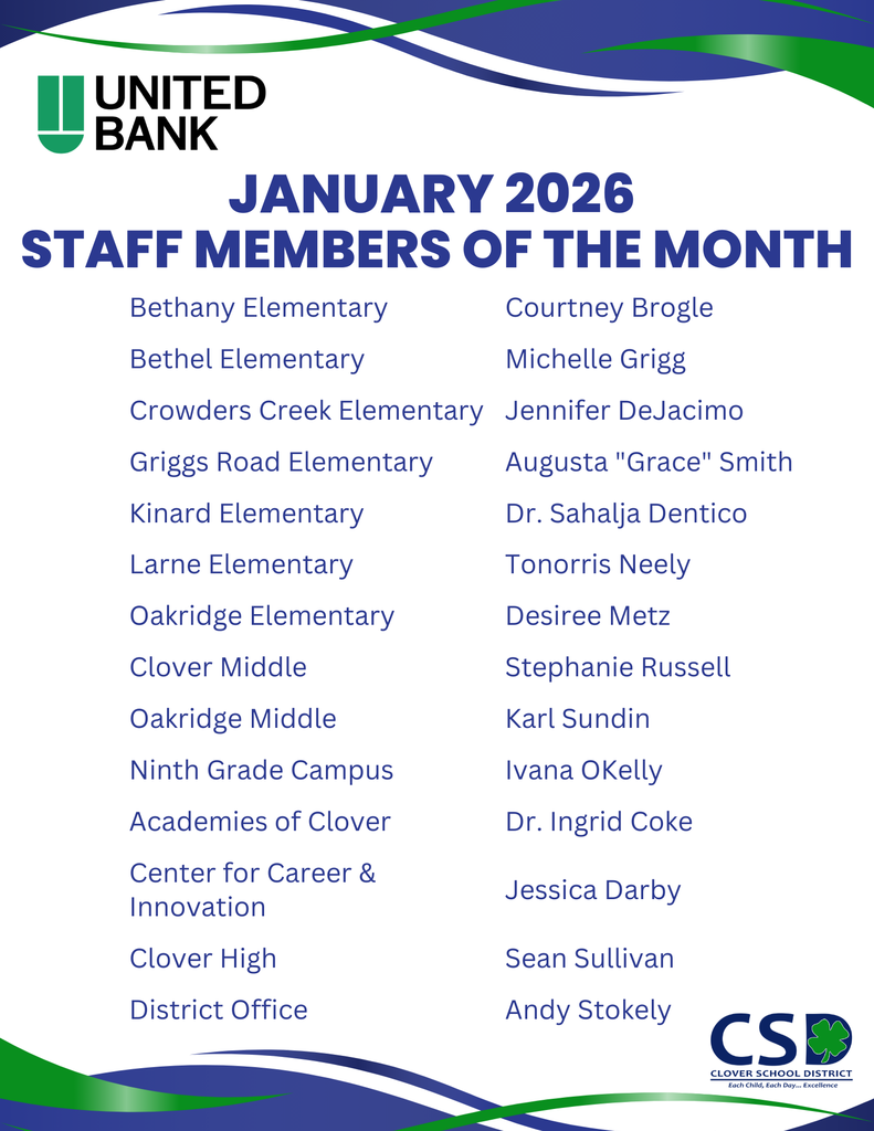 January Staff Members of the Month
