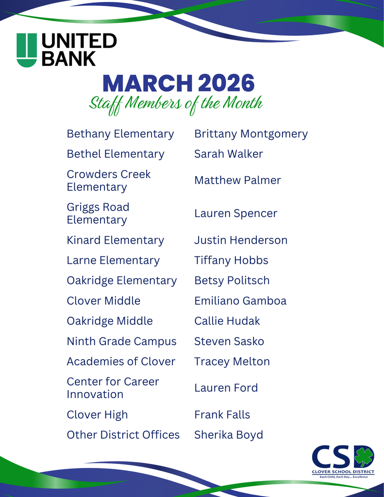 Staff Members of the Month