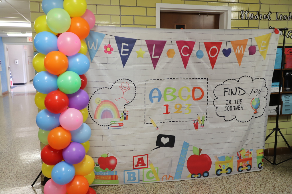 Backdrop and balloons