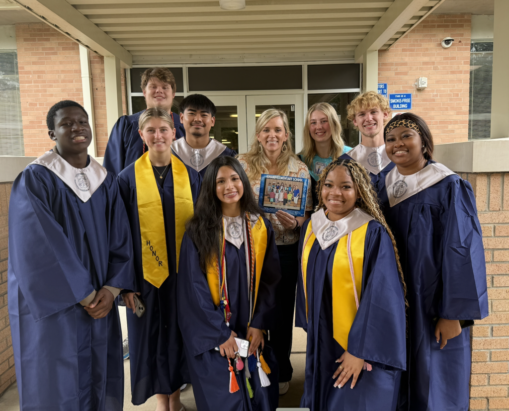 Students with teacher