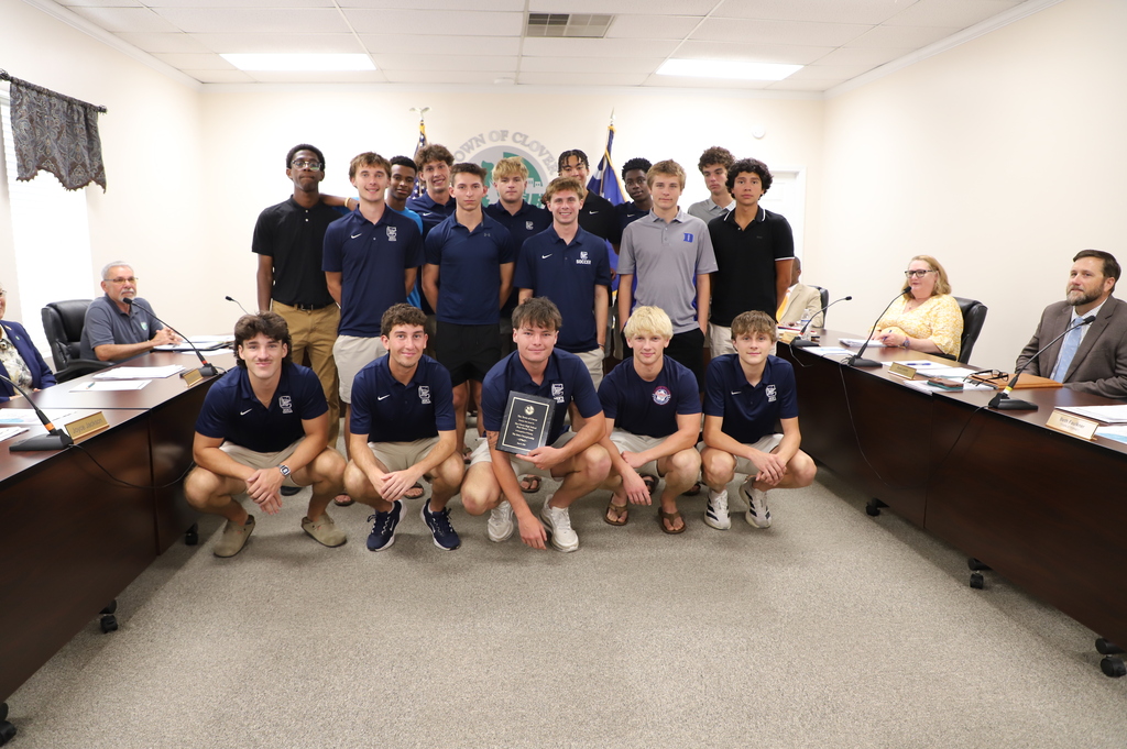 CHS Boys Soccer Team Recognized by Clover Town Council