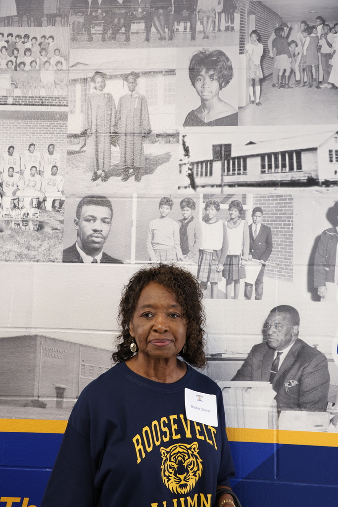 Alumna with photo