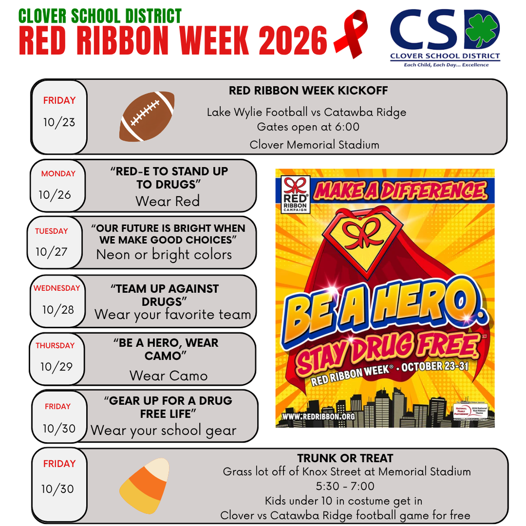 Red Ribbon Week Schedule