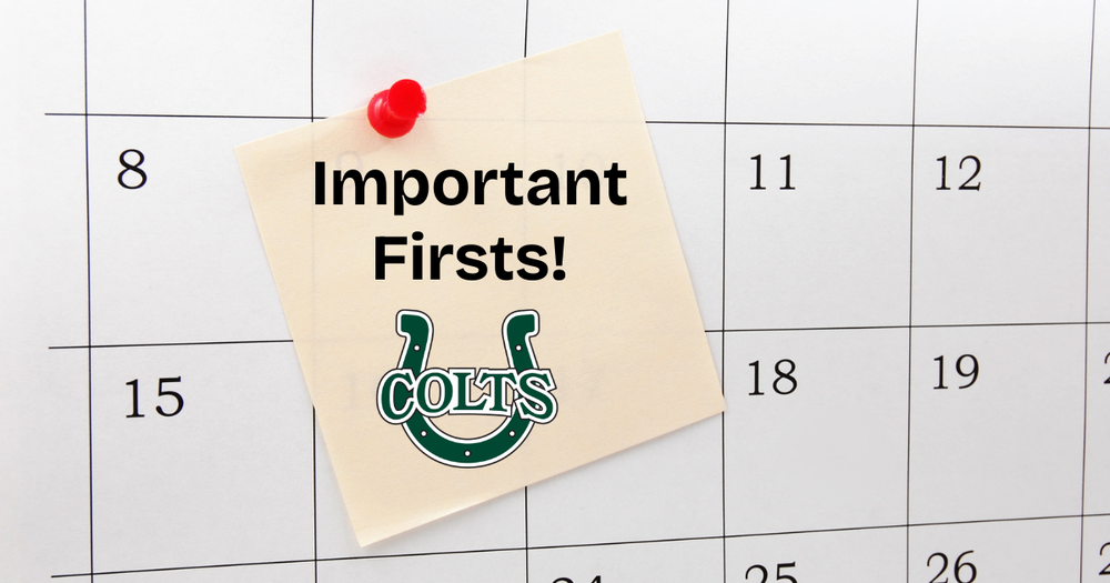 Important Firsts!