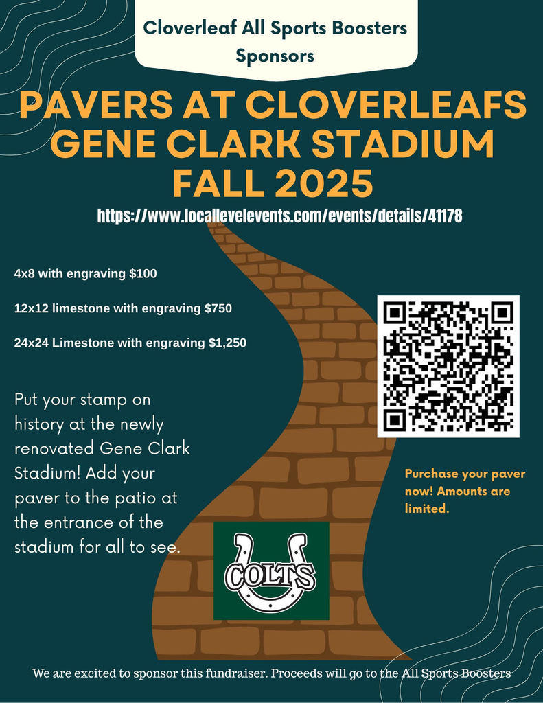 Pavers at Cloverleaf's Gene Clark Stadium Fall 2025